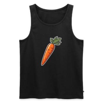 Karotte - Männer Premium Bio Tank Top - Schwarz - Vorne - Michal (187cm)