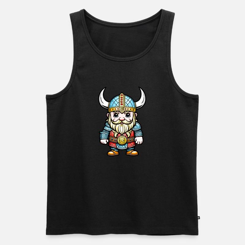 Kleiner Wikinger - Männer Premium Bio Tank Top - Schwarz