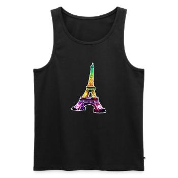 Eiffel tower #17 - Débardeur bio Premium Homme - noir - Devant - Michal (187cm)