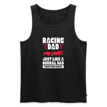 racing dad like normal except much cooler Design - Männer Premium Bio Tank Top - Schwarz - Vorne - Michal (187cm)