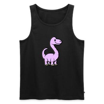 Dinosaurier Brontosaurus Comic - Männer Premium Bio Tank Top - Schwarz - Vorne - AI Model Male 178 light (178cm)
