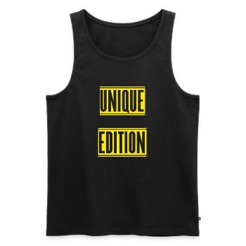 Édition unique - Débardeur bio Premium Homme - noir - Devant - Michal (187cm)