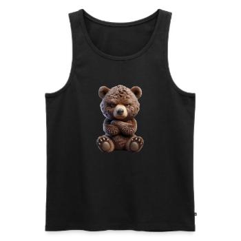 Bear grim 2 - Men's Premium Organic Tank Top - black - Front - Michal (187cm)