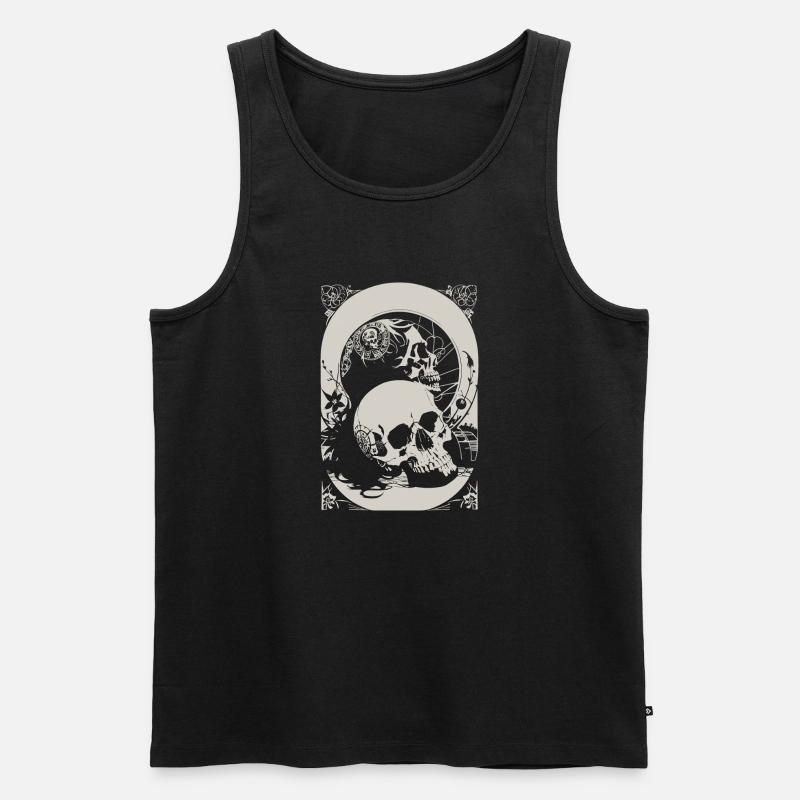 Skulls - Männer Premium Bio Tank Top - Schwarz