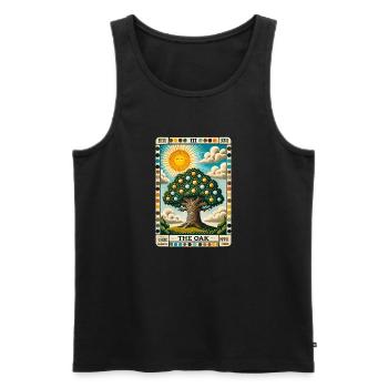 Die Eiche - Männer Premium Bio Tank Top - Schwarz - Vorne - AI Model Male 178 light (178cm)
