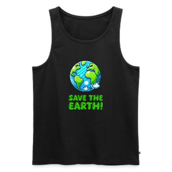 Earth Planet Save the Earth - Men's Premium Organic Tank Top - black - Front - AI Model Male 178 light (178cm)