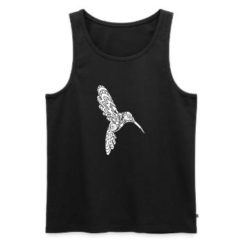 Anmutiger Kolibri - Männer Premium Bio Tank Top - Schwarz - Vorne - Michal (187cm)