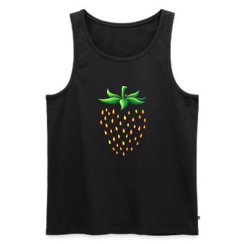 Fruits du carnaval - Déguisement de fraise - Débardeur bio Premium Homme - noir - Devant - Michal (187cm)