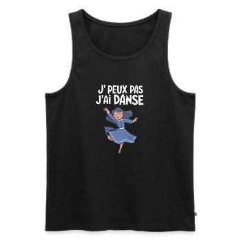 J'peux pas j'ai danse - Débardeur bio Premium Homme - noir - Devant - AI Model Male 178 light (178cm)