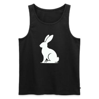 hase - Männer Premium Bio Tank Top - Schwarz - Vorne - Michal (187cm)