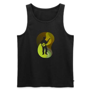 Banjo Instrument Folk - Männer Premium Bio Tank Top - Schwarz - Vorne - Michal (187cm)