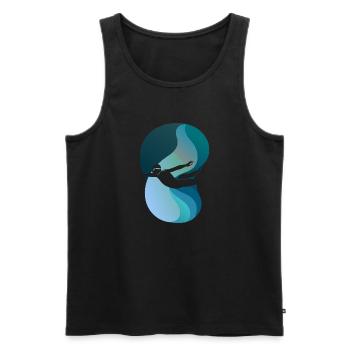 Swimming Diving Goggles Apnea - Men's Premium Organic Tank Top - black - Front - AI Model Male 178 light (178cm)