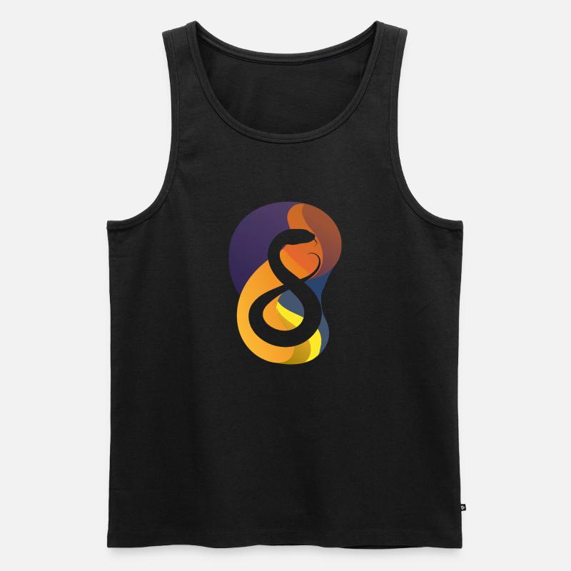 Schlangen Schlange - Männer Premium Bio Tank Top - Schwarz