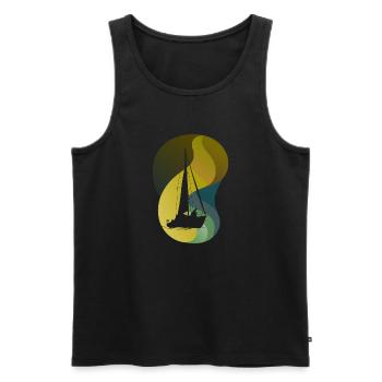 Segelboot Boot Yacht - Männer Premium Bio Tank Top - Schwarz - Vorne - AI Model Male 178 light (178cm)