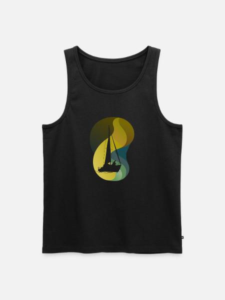 Segelboot Boot Yacht - Männer Premium Bio Tank Top - Schwarz