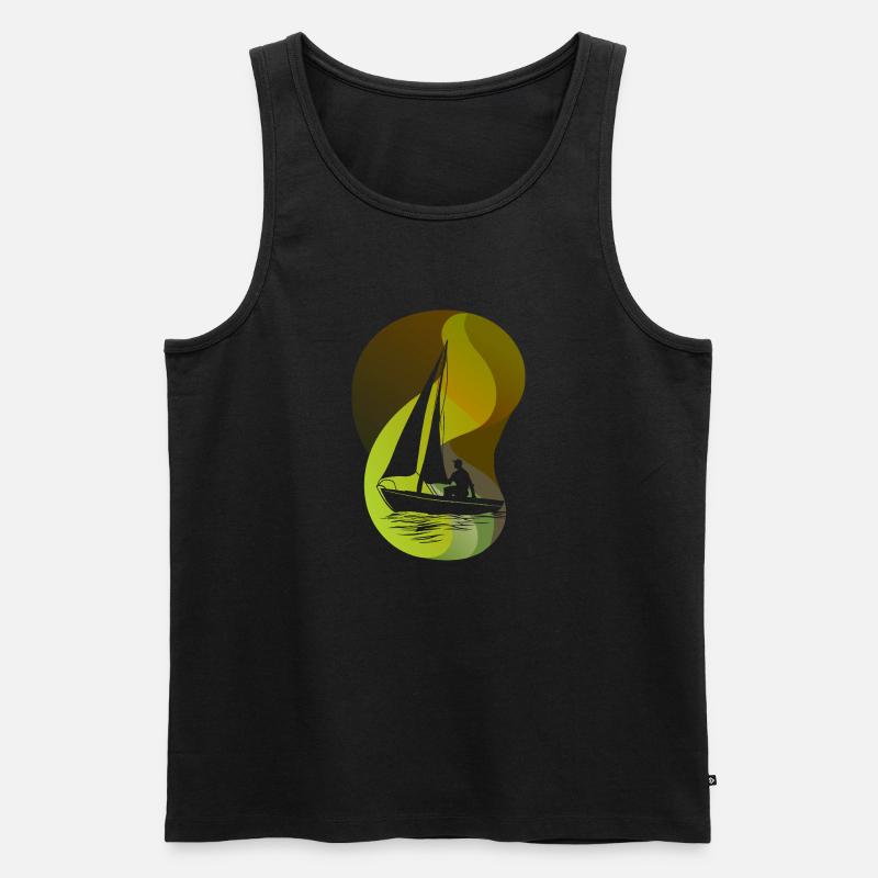 Segelboot Boote Segelboote - Männer Premium Bio Tank Top - Schwarz