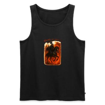 Death is comming - Männer Premium Bio Tank Top - Schwarz - Vorne - Michal (187cm)