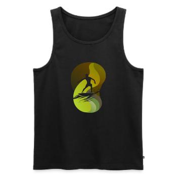 Surfen Surfer - Männer Premium Bio Tank Top - Schwarz - Vorne - Michal (187cm)