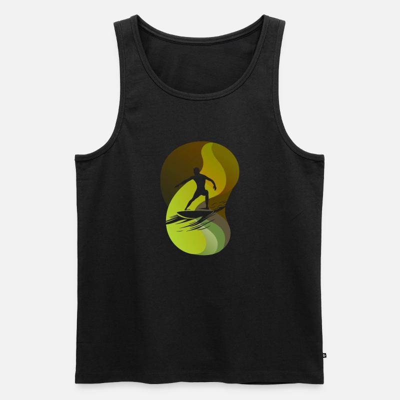 Surfen Surfer - Männer Premium Bio Tank Top - Schwarz