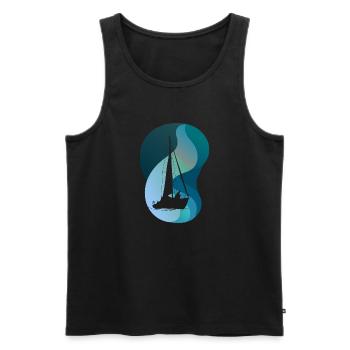 Segelboote Segelboot - Männer Premium Bio Tank Top - Schwarz - Vorne - Michal (187cm)
