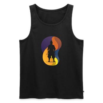 Samurai Ninja Japan - Männer Premium Bio Tank Top - Schwarz - Vorne - Michal (187cm)