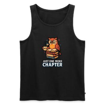 Night Owl - Amoureux des livres Juste un chapitre de plus - Débardeur bio Premium Homme - noir - Devant - Michal (187cm)