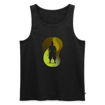 Ninja Japan - Männer Premium Bio Tank Top - Schwarz - Vorne - Michal (187cm)