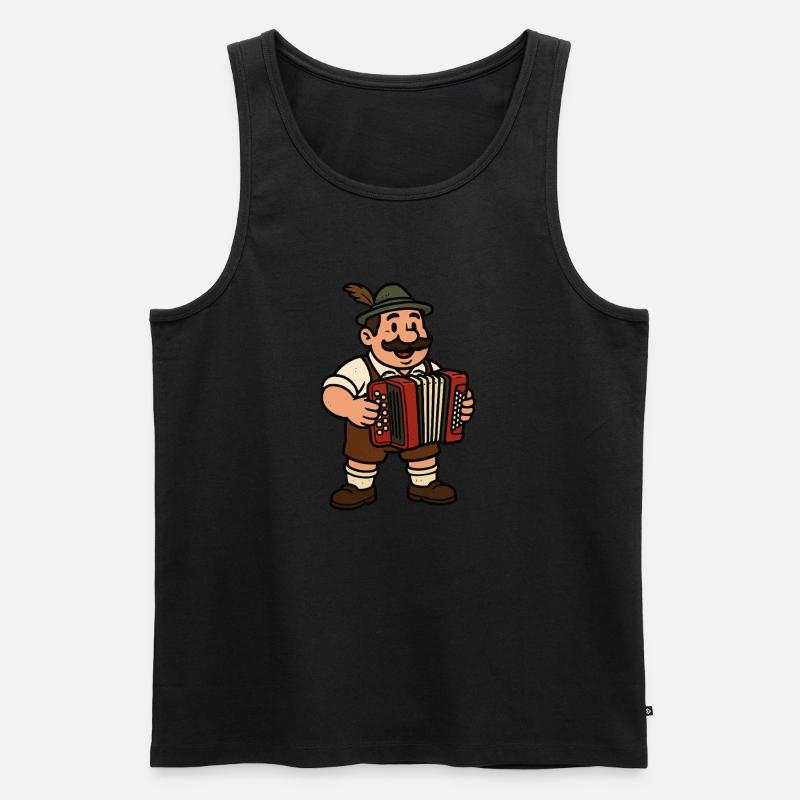 bayer akkordeon - Männer Premium Bio Tank Top - Schwarz