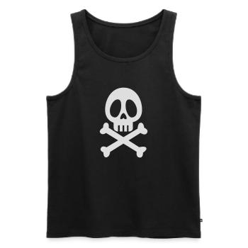 Pirate - Débardeur bio Premium Homme - noir - Devant - AI Model Male 178 light (178cm)