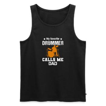 Schlagzeug Schlagzeuger Drummer Vintage Drums Perc - Männer Premium Bio Tank Top - Schwarz - Vorne - Michal (187cm)
