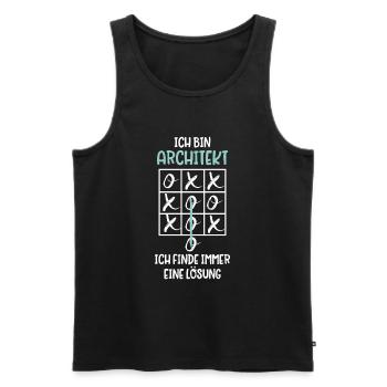 Ich bin Architekt - Männer Premium Bio Tank Top - Schwarz - Vorne - Michal (187cm)