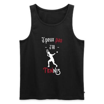J'peux pas j'ai tennis - Débardeur bio Premium Homme - noir - Devant - Michal (187cm)