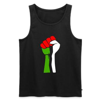 Free palestine - Débardeur bio Premium Homme - noir - Devant - Michal (187cm)