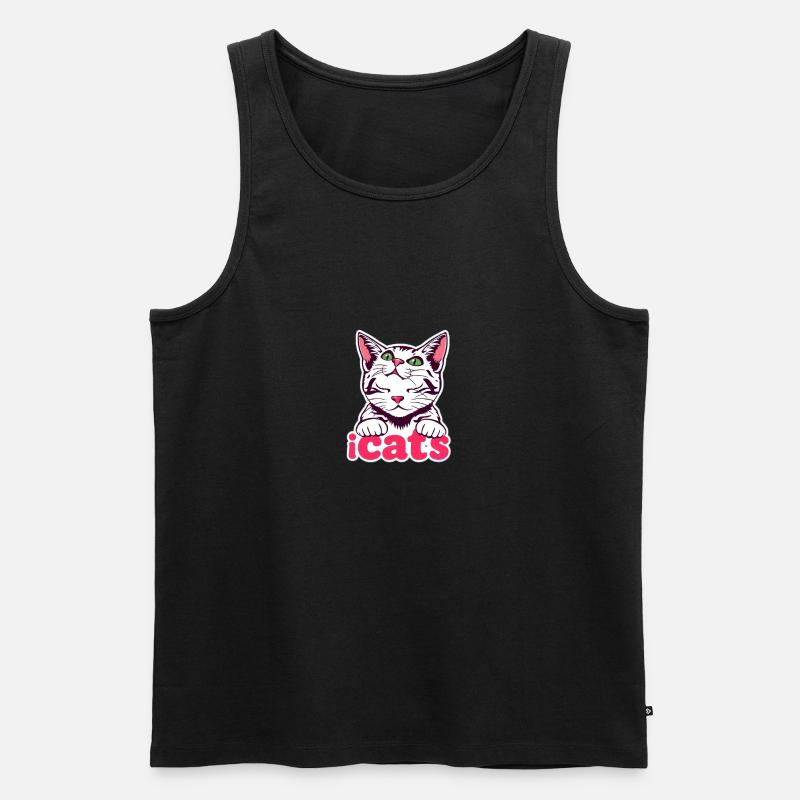 „ Katze – Mystisches Katzen-Design “ - Männer Premium Bio Tank Top - Schwarz