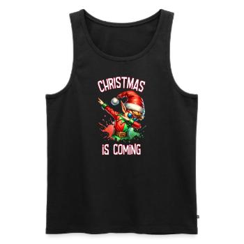 Christmas is just around the corner: Merry Christmas - Men's Premium Organic Tank Top - black - Front - Michal (187cm)