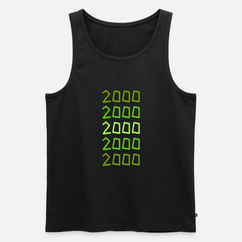 Jahr 2000 - Männer Premium Bio Tank Top - Schwarz