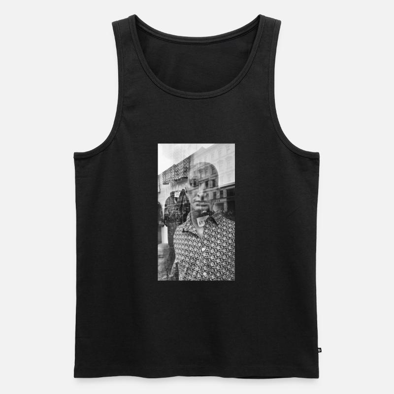 Mannequin Vitrine - Männer Premium Bio Tank Top - Schwarz