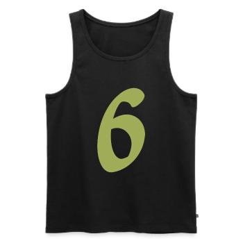6 - Men's Premium Organic Tank Top - black - Front - Michal (187cm)