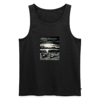Grey Vibes - Männer Premium Bio Tank Top - Schwarz - Vorne - Michal (187cm)