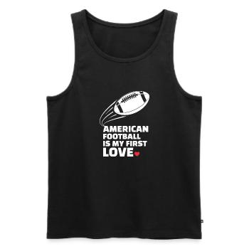 J’adore le football américain élégant - Débardeur bio Premium Homme - noir - Devant - Michal (187cm)