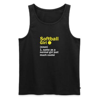 Softball Fille Définition Drôle Sassy Sports - Débardeur bio Premium Homme - noir - Devant - Michal (187cm)