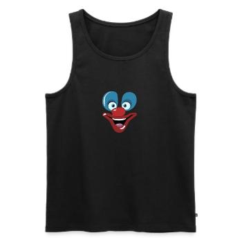 Happy clown face design - Men's Premium Organic Tank Top - black - Front - Michal (187cm)