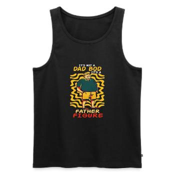 It's not a father Bod It's a father figure - Men's Premium Organic Tank Top - black - Front - AI Model Male 178 light (178cm)