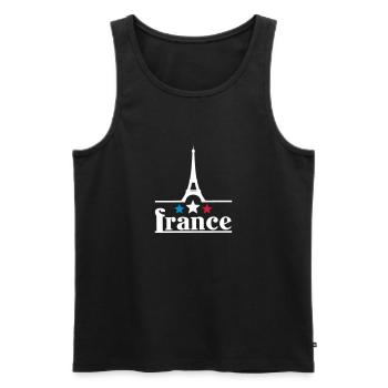 France eiffelturm - Männer Premium Bio Tank Top - Schwarz - Vorne - Michal (187cm)