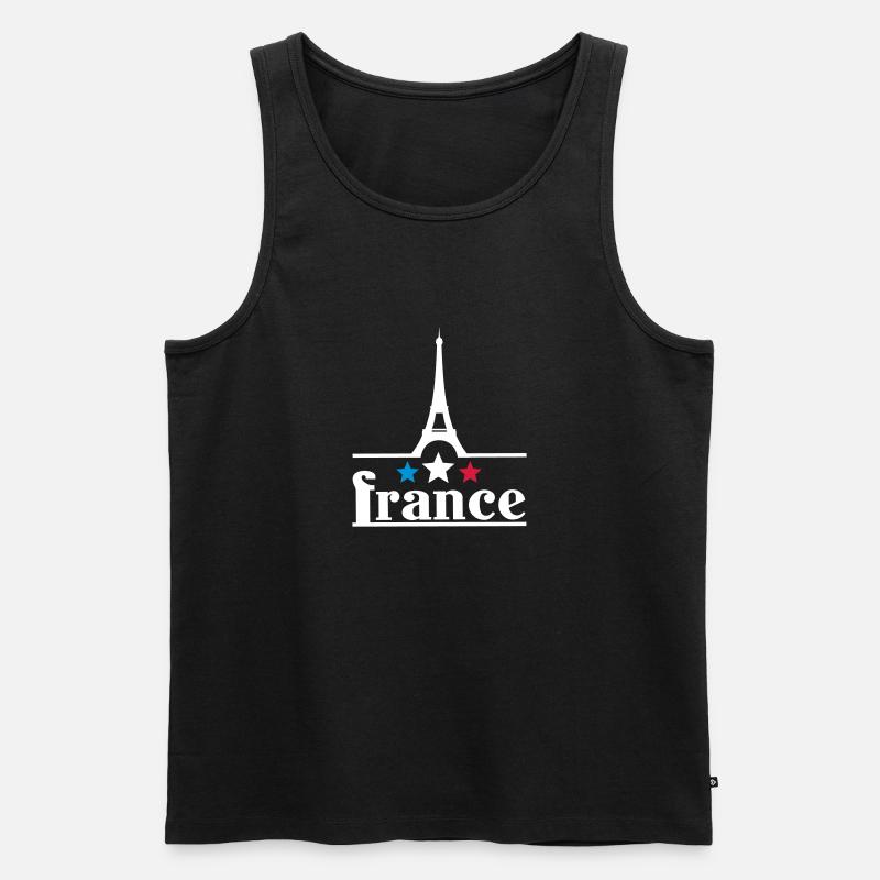 France eiffelturm - Männer Premium Bio Tank Top - Schwarz