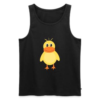 Kawaii Chibi Kawaii Duck Kawaii Manga - Men's Premium Organic Tank Top - black - Front - AI Model Male 178 light (178cm)