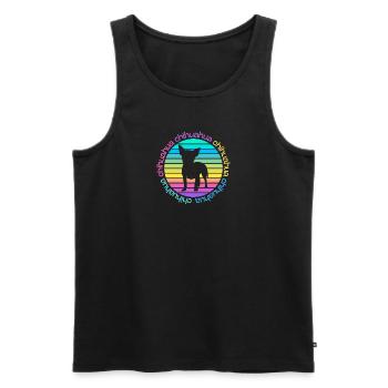 Chihuahua - ein Modell für Liebhaber von Chiala-Hunden - Männer Premium Bio Tank Top - Schwarz - Vorne - AI Model Male 178 light (178cm)