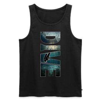 Plongée - Grand design de plongée sous-marine - Débardeur bio Premium Homme - noir - Devant - AI Model Male 178 light (178cm)