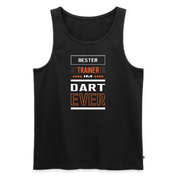 Bester Dart Trainer Darttrainer Training - Männer Premium Bio Tank Top - Schwarz - Vorne - Michal (187cm)