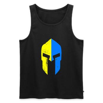 Sparta Ukraine - Männer Premium Bio Tank Top - Schwarz - Vorne - Michal (187cm)